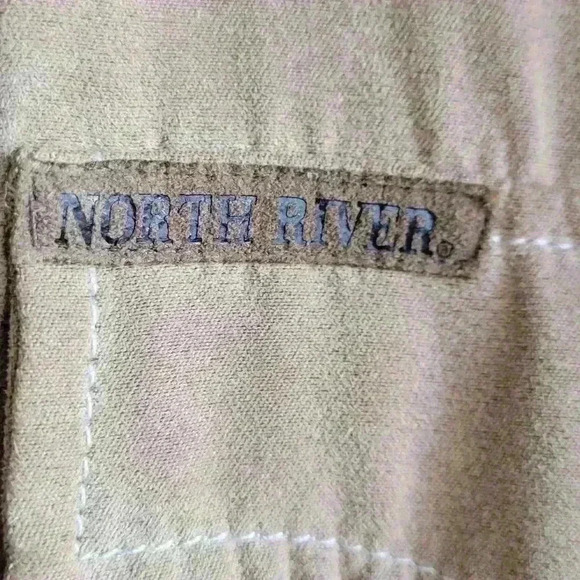 North River Outfitter Shirt with Long Sleeve XXL Brown/Camel Western Pockets - Picture 8 of 14